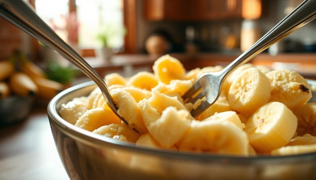 Banana Mashing Technique for Banana Bread