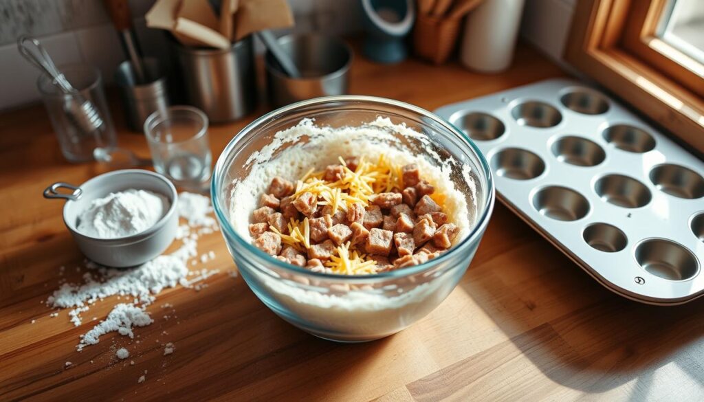 Bisquick Sausage Muffins Preparation