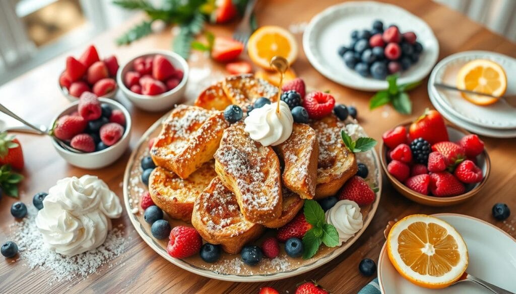 Holiday Brunch Brioche French Toast Casserole Toppings