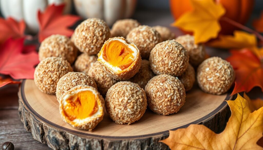 How to make no bake pumpkin cheesecake balls