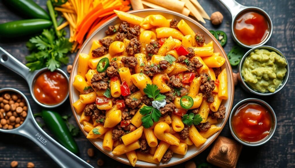 Nutritional Information for Tex-Mex Beef Mac and Cheese