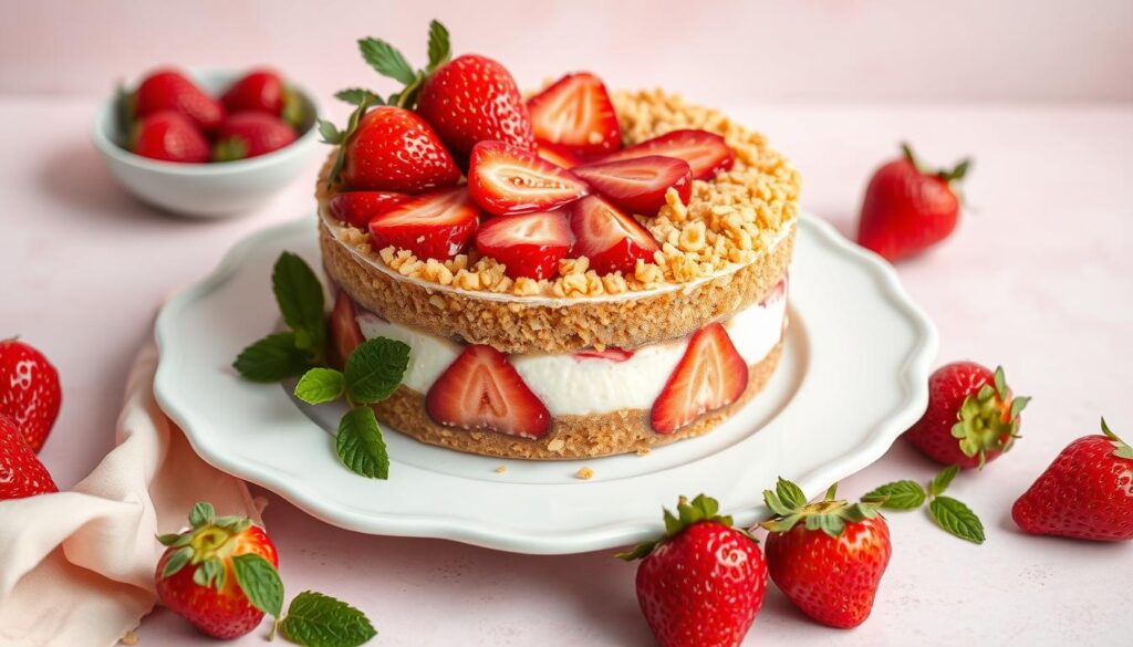 Strawberry Crunch Cheesecake