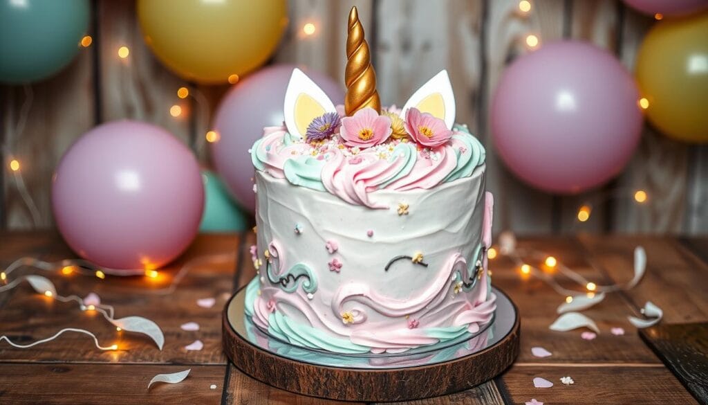 Unicorn Cake Pastel Color Design