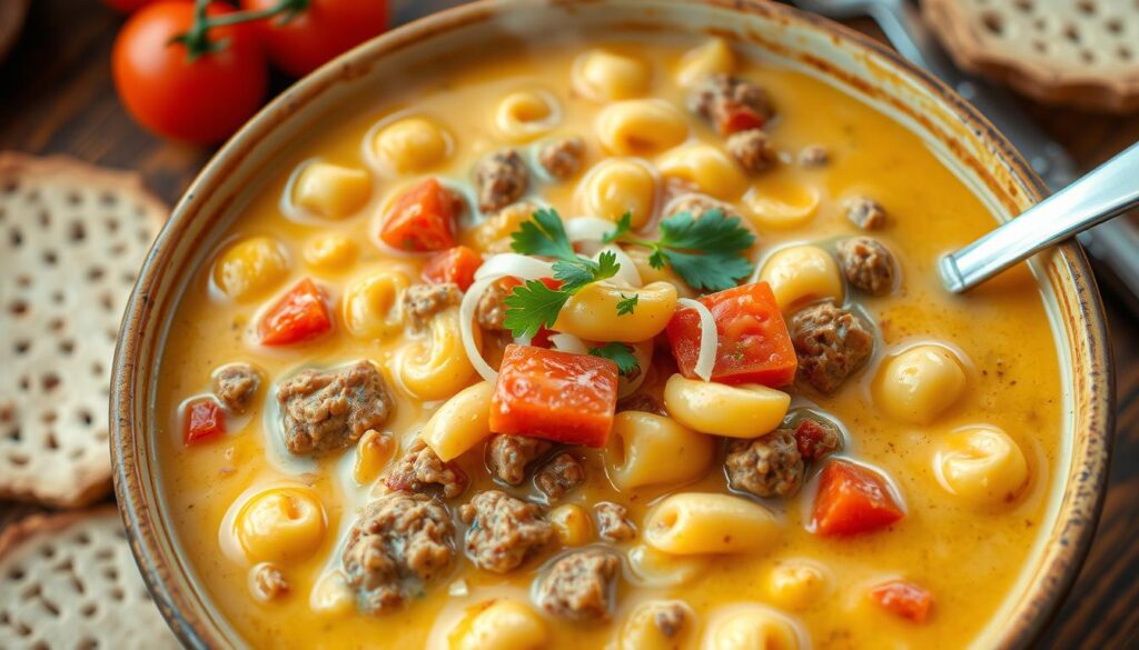 cheeseburger macaroni soup