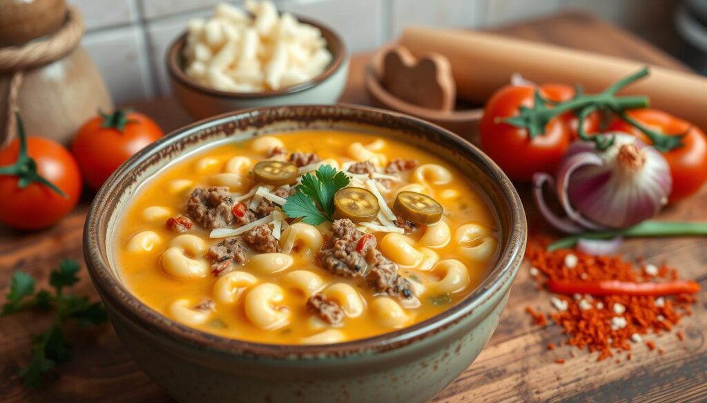 cheeseburger macaroni soup