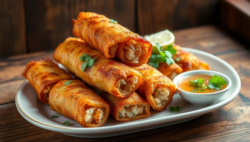 crab cake egg rolls