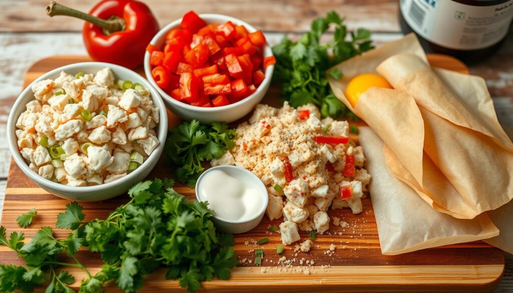 crab cake egg rolls ingredients