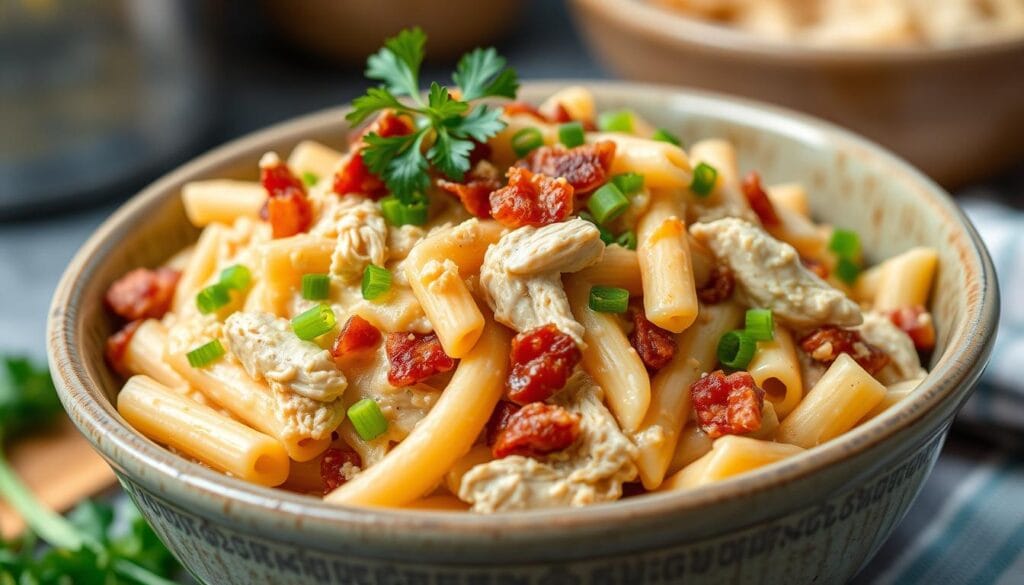 crack chicken penne