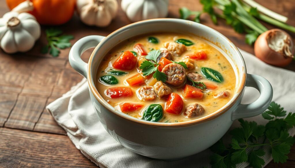 creamy italian sausage soup