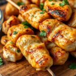 garlic parmesan chicken skewers