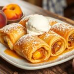 peach cobbler egg rolls