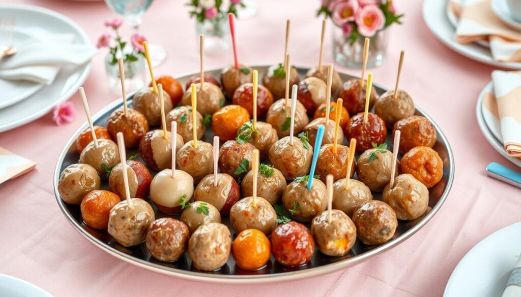 Baby Shower Meatballs Presentation