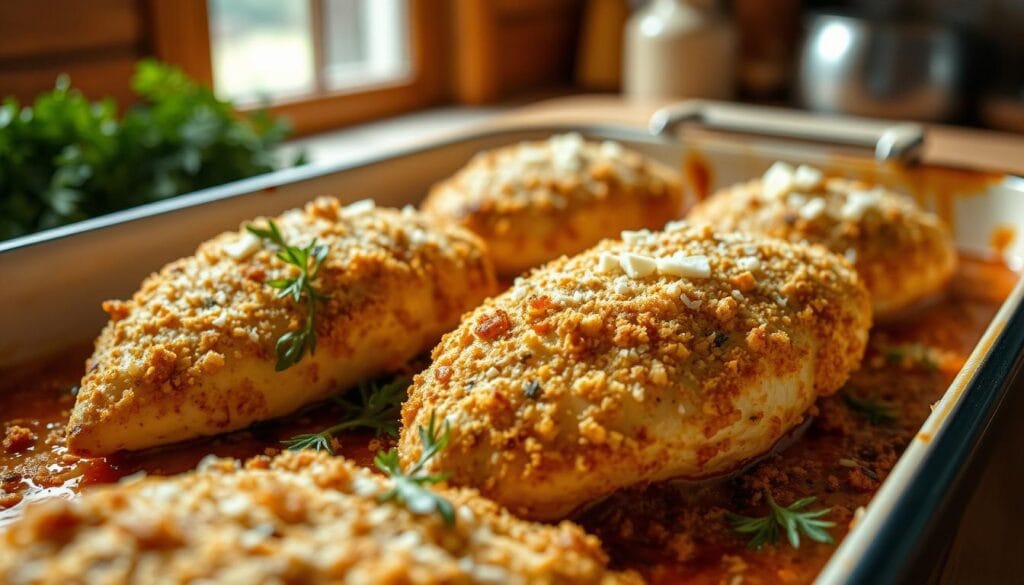 Baked Parmesan Crusted Chicken Breasts Cooking Process