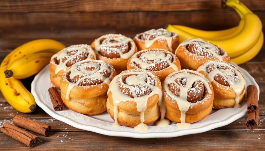 Banana Bread Cinnamon Rolls Arrangement