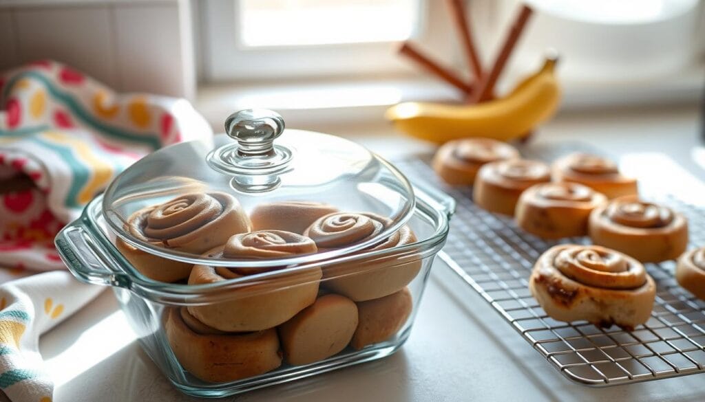 Banana Bread Cinnamon Rolls Storage