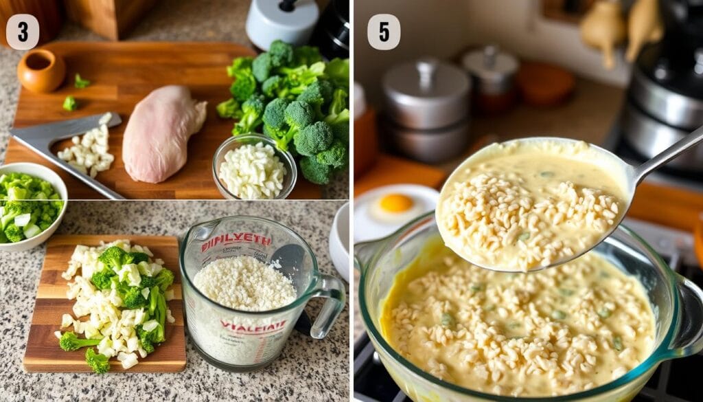 Chicken Broccoli Rice Casserole Preparation