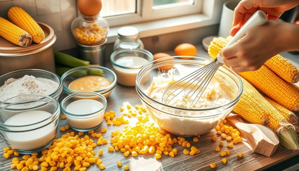 Corn Mixture Preparation for Nuggets