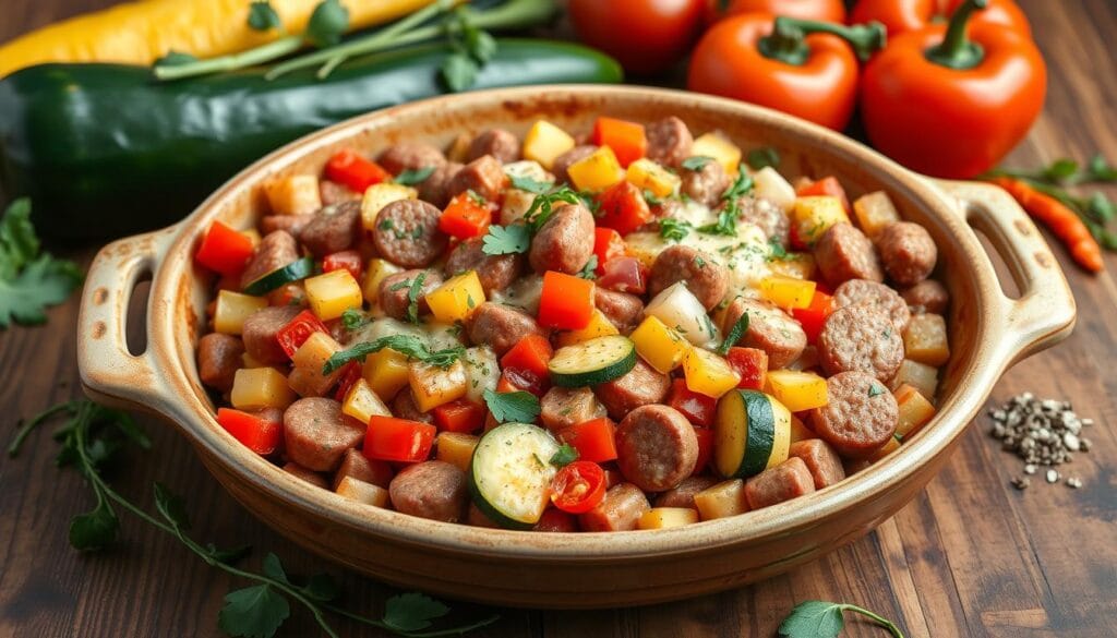 Kielbasa Vegetable Casserole