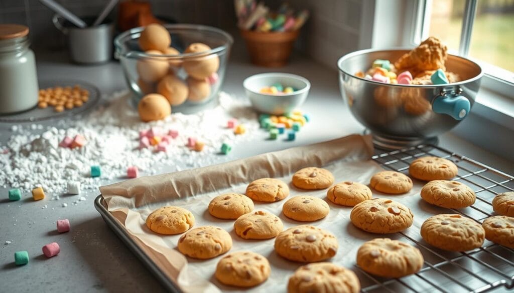 Marshmallow Cookies Baking Process