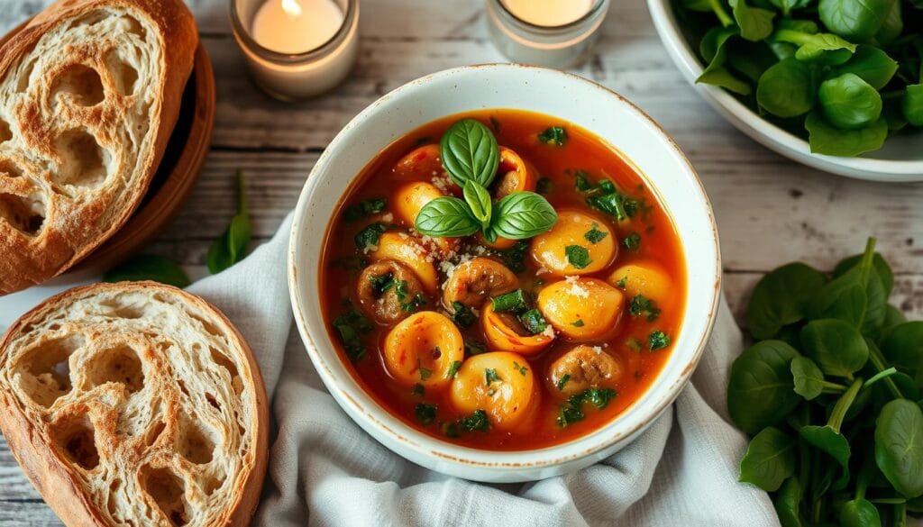 Sausage Spinach Tortellini Soup Serving Suggestions