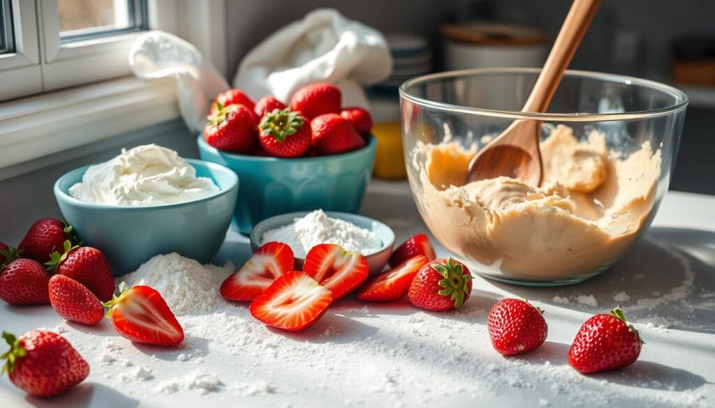 Strawberry Cream Cheese Cookies Assembly