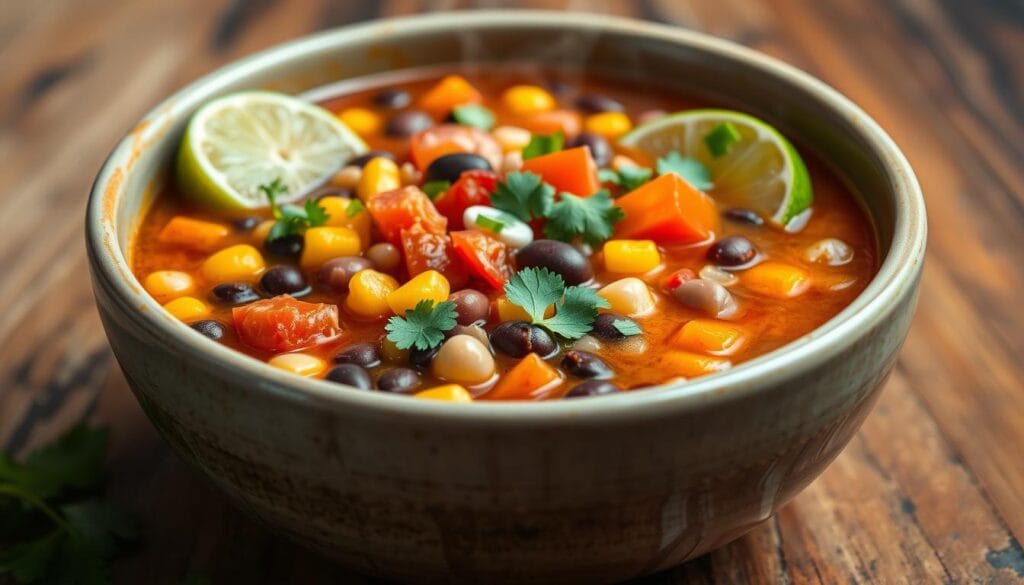 Taco Soup Beans and Vegetables