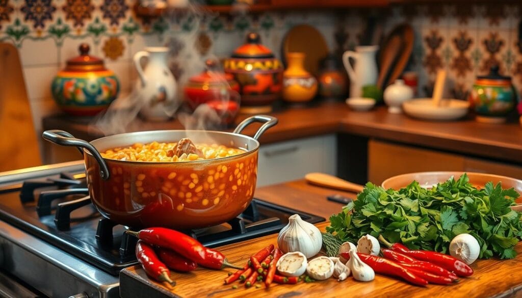 Traditional Pozole Cooking Process