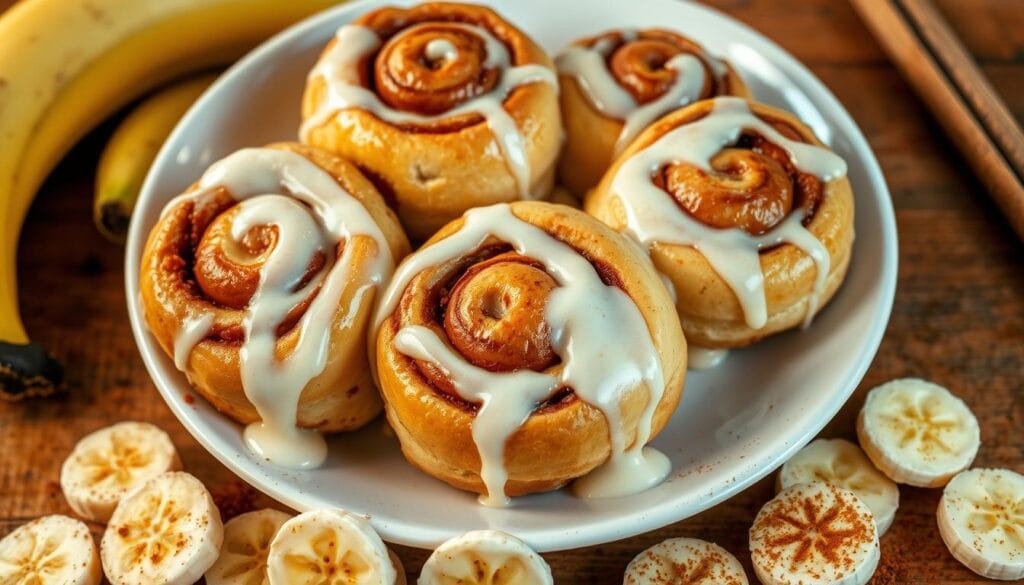 banana bread cinnamon rolls