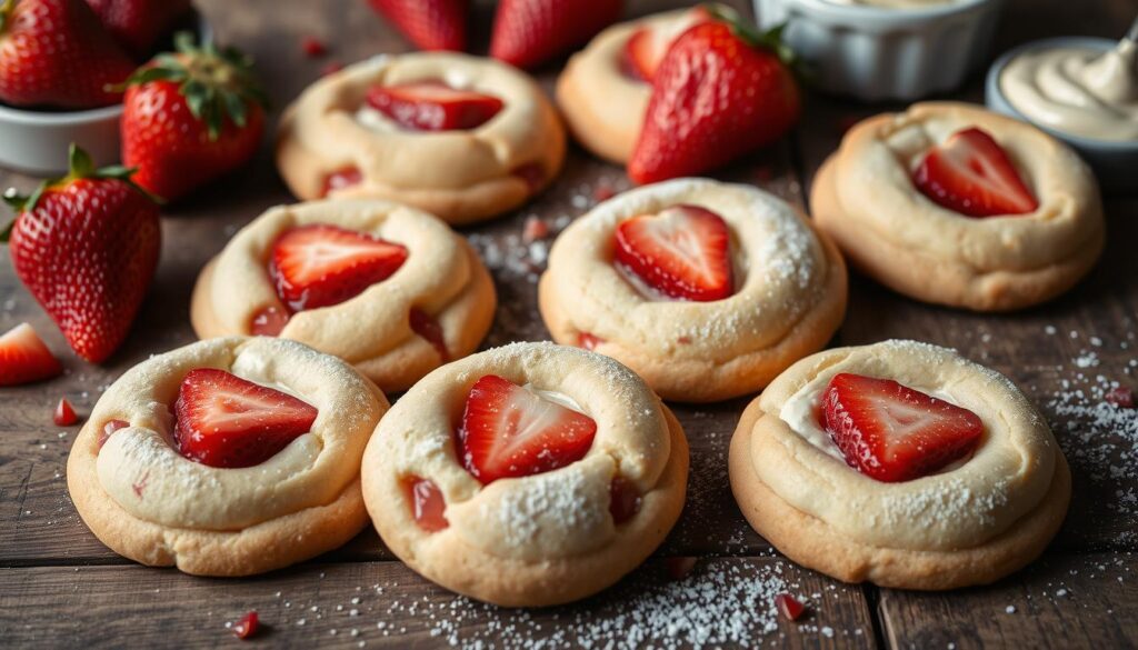 strawberry cheesecake cookies